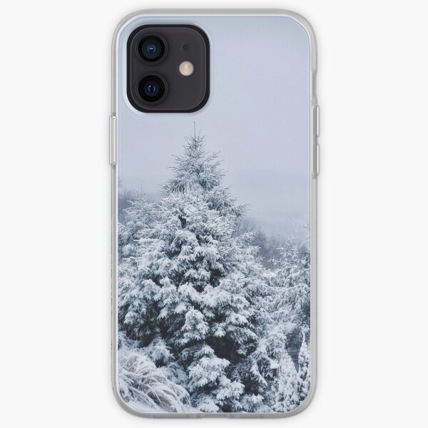 Snowy Trees Wintery Season iPhone Soft Case