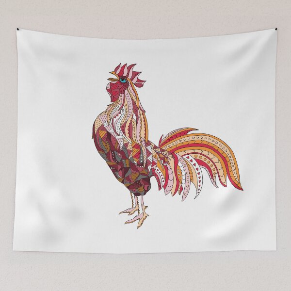 Item preview, Ethnic Crowing Rooster designed and sold by ethnicdrawing.