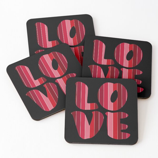 Item preview, Letters spelling LOVE with colorful stripes designed and sold by With My Hands By K.