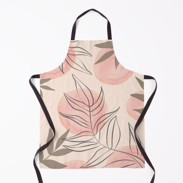 Item preview, Pastel peach and light brown summer botanical leaf pattern designed and sold by InkyBlooms.