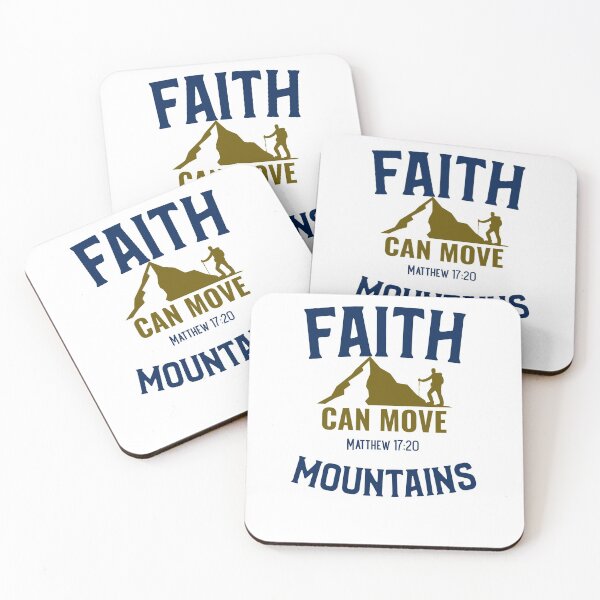Item preview, Faith Can Move Mountain Mat 17:20 Bible Quotes designed and sold by Desiznn.