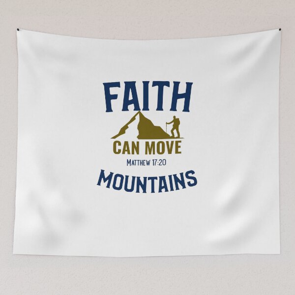 Item preview, Faith Can Move Mountain Mat 17:20 Bible Quotes designed and sold by Desiznn.