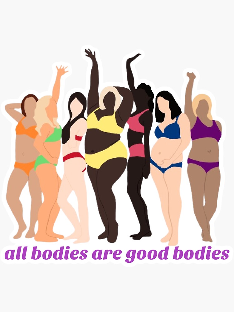 All Bodies Are Good Bodies Body Positivity Illustration Sticker For Sale By Labrumliving 