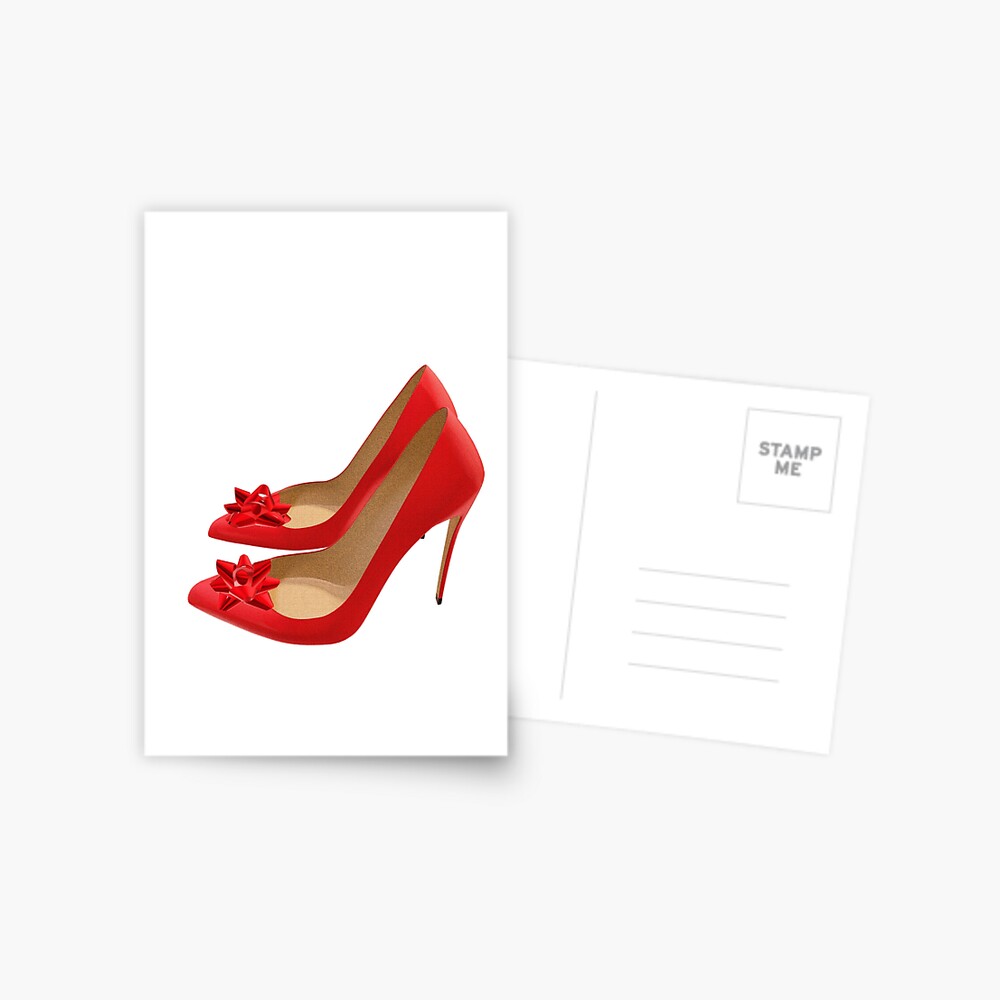 Red Heels with bows Postcard
