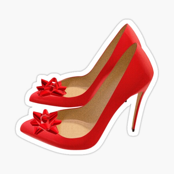 Red Heels with bows Sticker