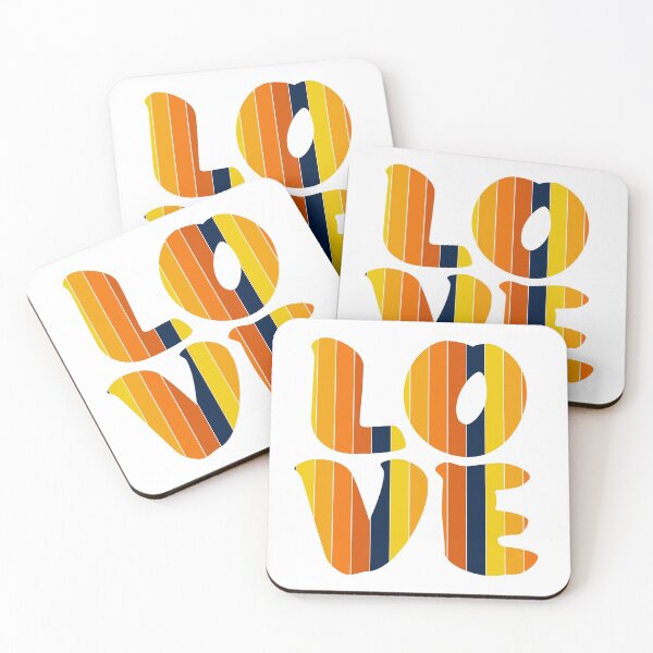Item preview, Letters spelling LOVE with colorful stripes designed and sold by With My Hands By K.