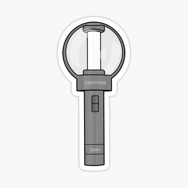 enhypen light stick white sticker by kay art redbubble