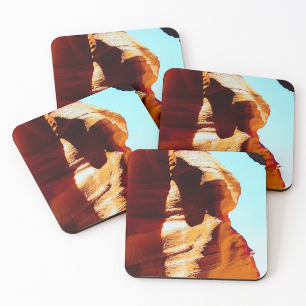 Item preview, Orange sandstone abstract with blue sky at Antelope Canyon, Arizona, USA designed and sold by Mrvell.