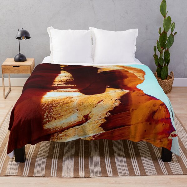 Item preview, Orange sandstone abstract with blue sky at Antelope Canyon, Arizona, USA designed and sold by Mrvell.