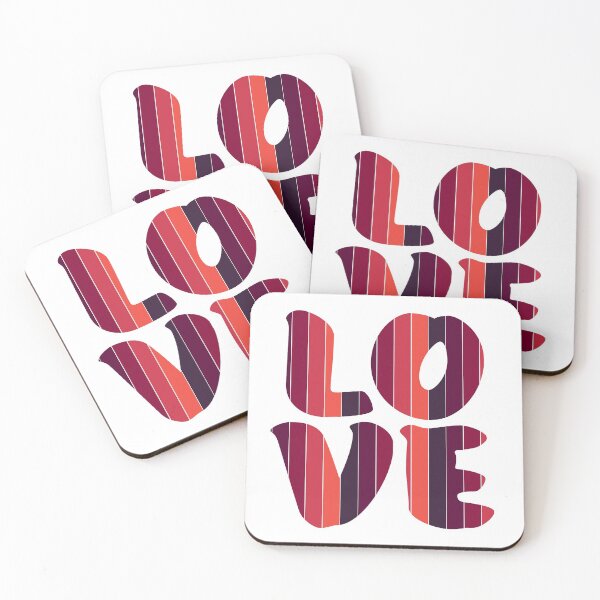Item preview, Letters spelling LOVE with colorful stripes designed and sold by With My Hands By K.