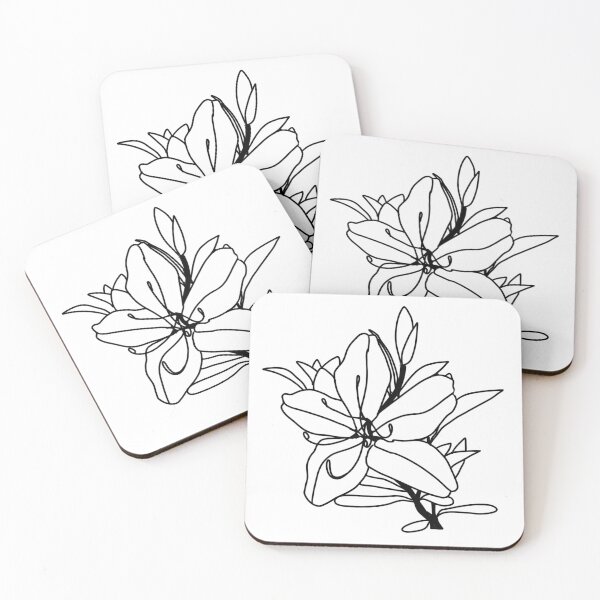 Item preview, Minimalistic flower line drawing designed and sold by GnomelyDragon.