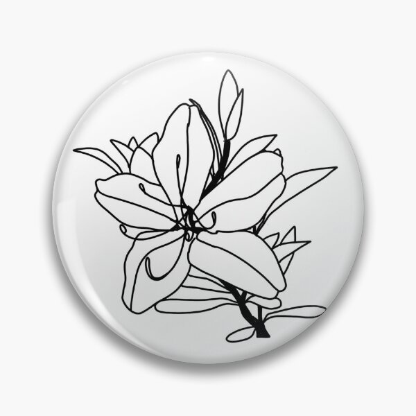 Item preview, Minimalistic flower line drawing designed and sold by GnomelyDragon.