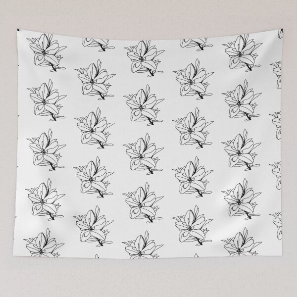 Item preview, Minimalistic flower line drawing designed and sold by GnomelyDragon.