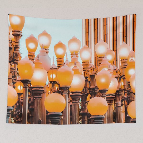 Item preview, Urban lights pole with blue sky at LACMA art museum, Los Angeles, California, USA designed and sold by Mrvell.