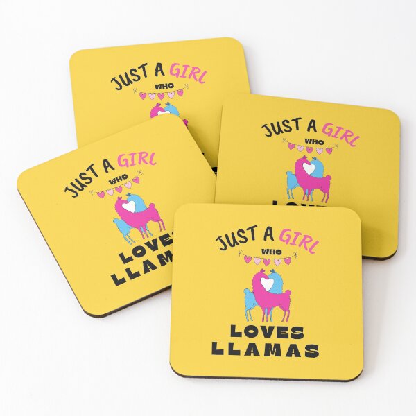 Item preview, Just A Girl Who Loves Llamas Hearts designed and sold by TrackinDaTrends.