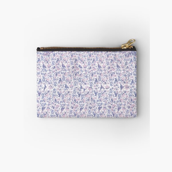 Item preview, Kobeh Faded Blue and Pink Rose Indian Batik Block Print designed and sold by Kobeh.