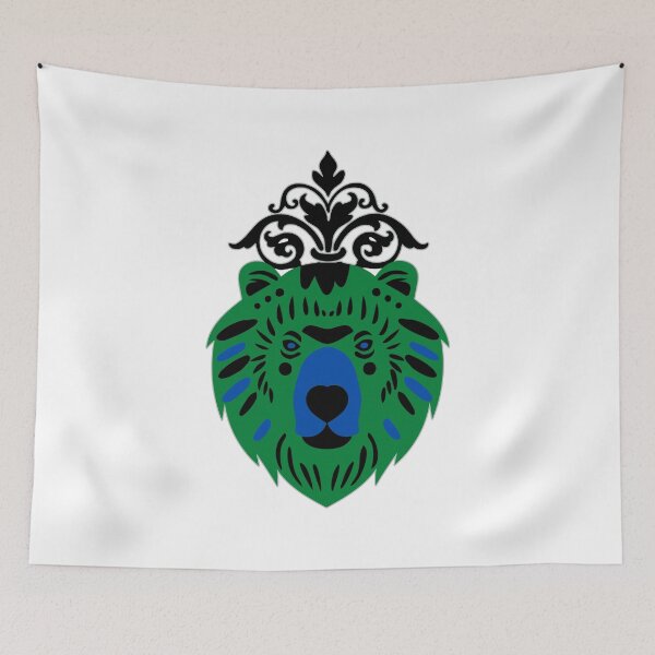 Item preview, Motif bear green with headdress designed and sold by KQ1985.
