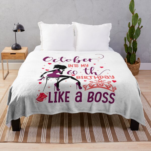 Item preview, October into my 60th birthday like a boss For Women & Man T-Shirt designed and sold by TshirtStoreBD24.