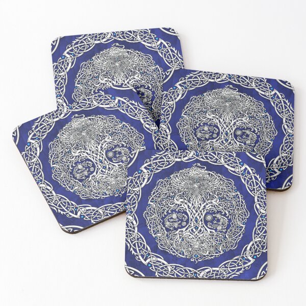 Item preview, Yggdrasil, Viking Tree of Life - White and Blue designed and sold by Abysm Internal.