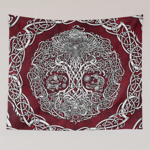 Item preview, Yggdrasil, Viking Tree of Life - White and Red designed and sold by Abysm Internal.