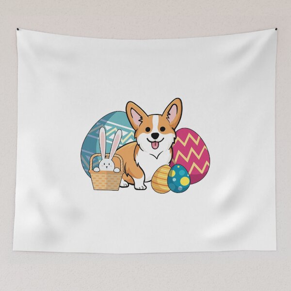 Item preview, Easter Dog Pembroke Welsh Corgi Bunny Rabbit Ears designed and sold by EstelleStar.