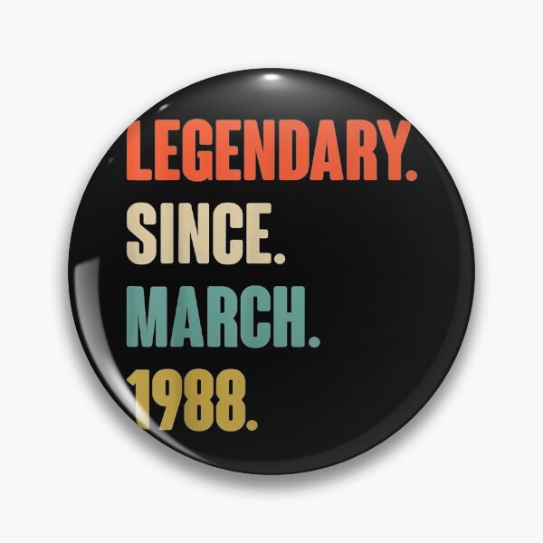 Item preview, Legendary Since March 1988  Birthday Gift For 33 Year Old designed and sold by sellexxf69.