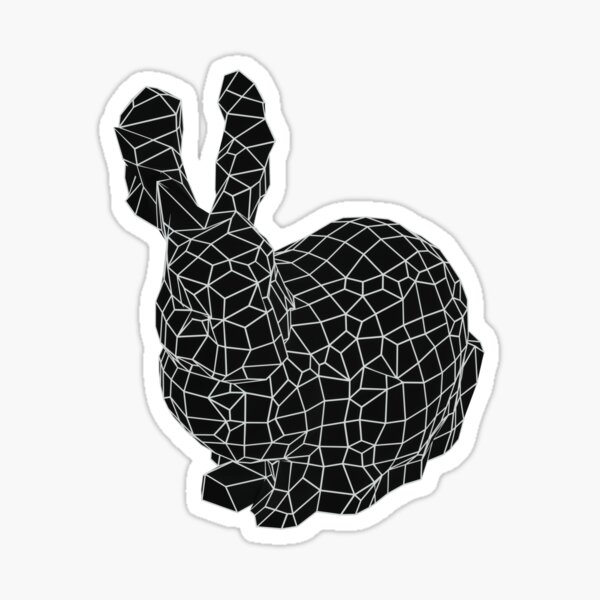Aperçu de l'œuvre Filaire de lapin de Stanford (noir) créée et vendue par mariosonic500.