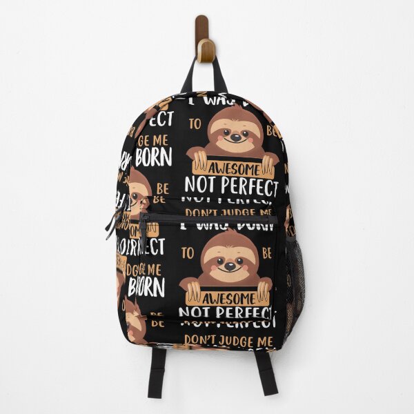 Item preview, Don't Judge me-Born to be AWESOME sloth gift idea for sloth lovers designed and sold by BRtisticDesigns.