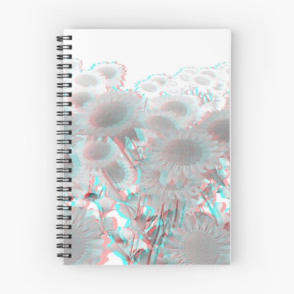 Item preview, Albino Sunflowers (3D Anaglyph Red/Cyan Stereoscopic Color Shift) designed and sold by hyproinc.