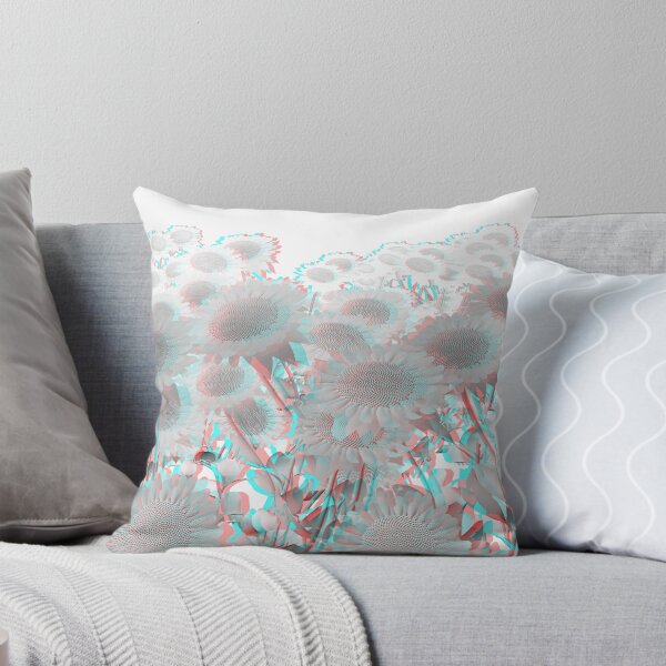 Item preview, Albino Sunflowers (3D Anaglyph Red/Cyan Stereoscopic Color Shift) designed and sold by hyproinc.