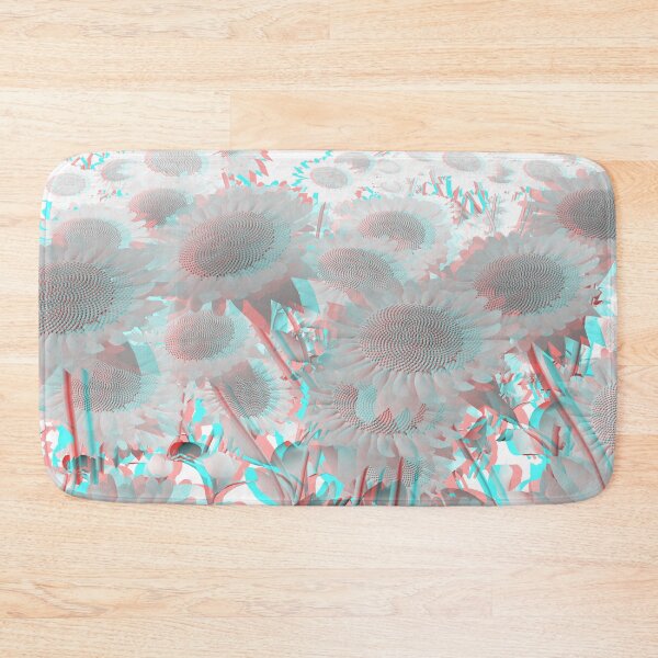 Item preview, Albino Sunflowers (3D Anaglyph Red/Cyan Stereoscopic Color Shift) designed and sold by hyproinc.