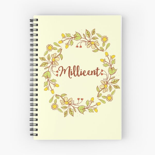 Item preview, Millicent lovely name and floral bouquet wreath designed and sold by thetypographer.