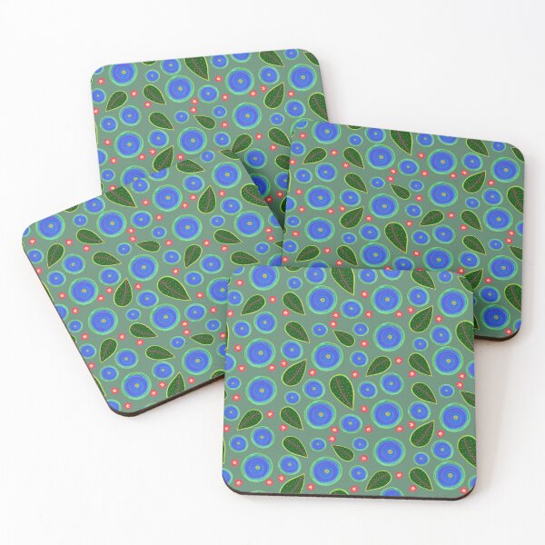 Item preview, blue flower print designed and sold by redstitchlab.