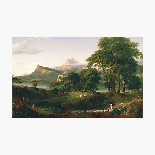 Item preview, Thomas Cole - The Course of Empire: The Arcadian or Pastoral State (1834) designed and sold by HistoryRestored.