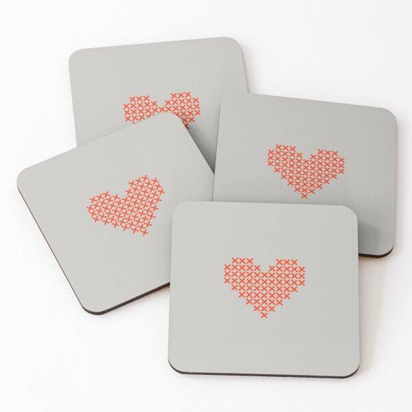 Item preview, crossstitched red heart designed and sold by redstitchlab.