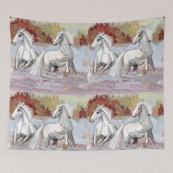 Item preview, Dashing White Horses designed and sold by dorcas13.