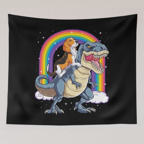 Item preview, Beagle Riding Dinosaur Rainbow Shirt for Men Women Boys Girls Kids Dog Lover Gifts designed and sold by LiqueGifts.