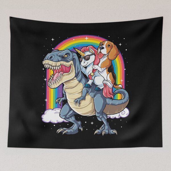 Item preview, Beagle Riding Unicorn Dinosaur Rainbow Shirt for Men Women Boys Girls Kids Dog Lover Gifts designed and sold by LiqueGifts.