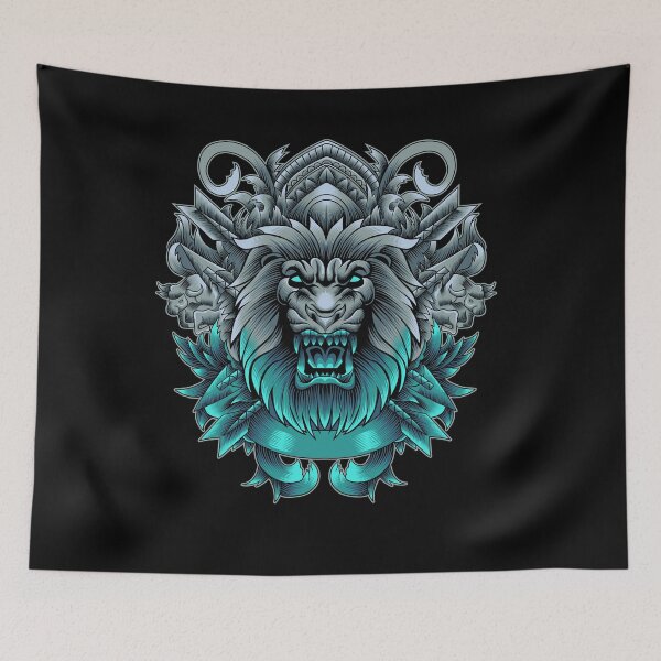 Artikelvorschau, Angry Lion mit Neonfarbe entworfen und verkauft von Marciano Graphic.