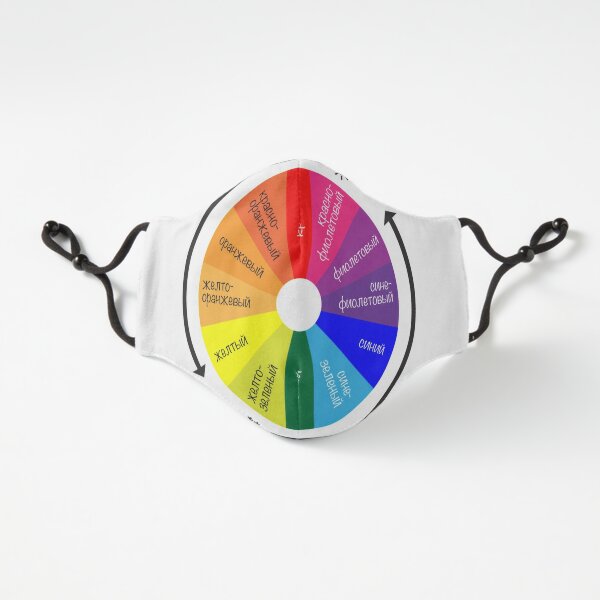 Fitted Masks, ТЕОРИЯ ЦВЕТА. Цветовой круг Иттена - спектр из 12 цветов. Color Theory. Itten's Color Wheel: 12 Color Spectrum Fitted 3-Layer