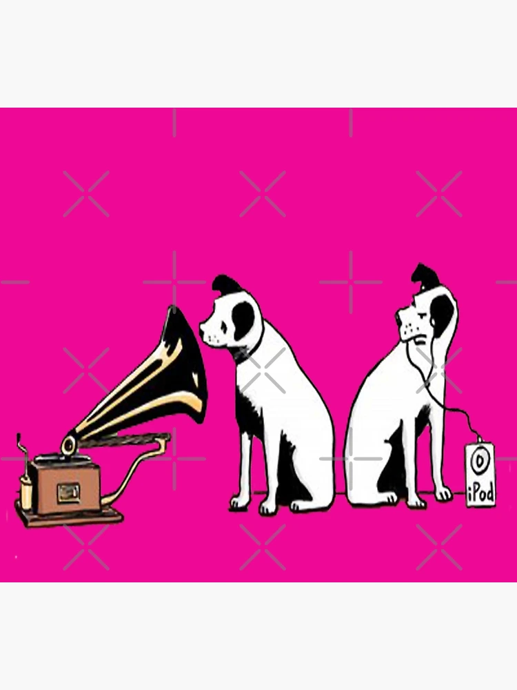 Hmv Rca Dog Logo Hmv Old Logo Art Print