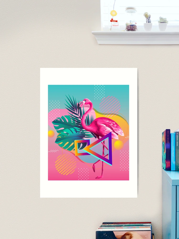 Vaporwave Flamingo Memphis Aesthetics