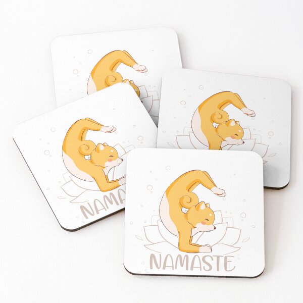 Item preview, Yoga cute dog shibainu pose meditation and ashtanga. designed and sold by mtdessin.