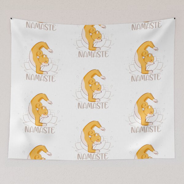 Item preview, Yoga lindo perro shibainu plantean meditación y ashtanga. designed and sold by mtdessin.