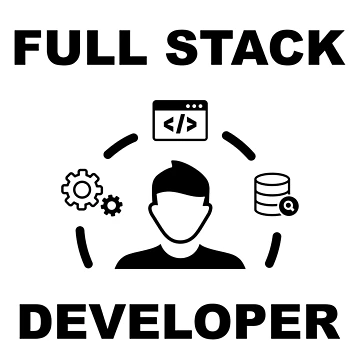 Artwork thumbnail, Full Stack Developer, Software Engineer, Computer Science, Web, WWW, Programming Humor, HTML, White by Max-Wear