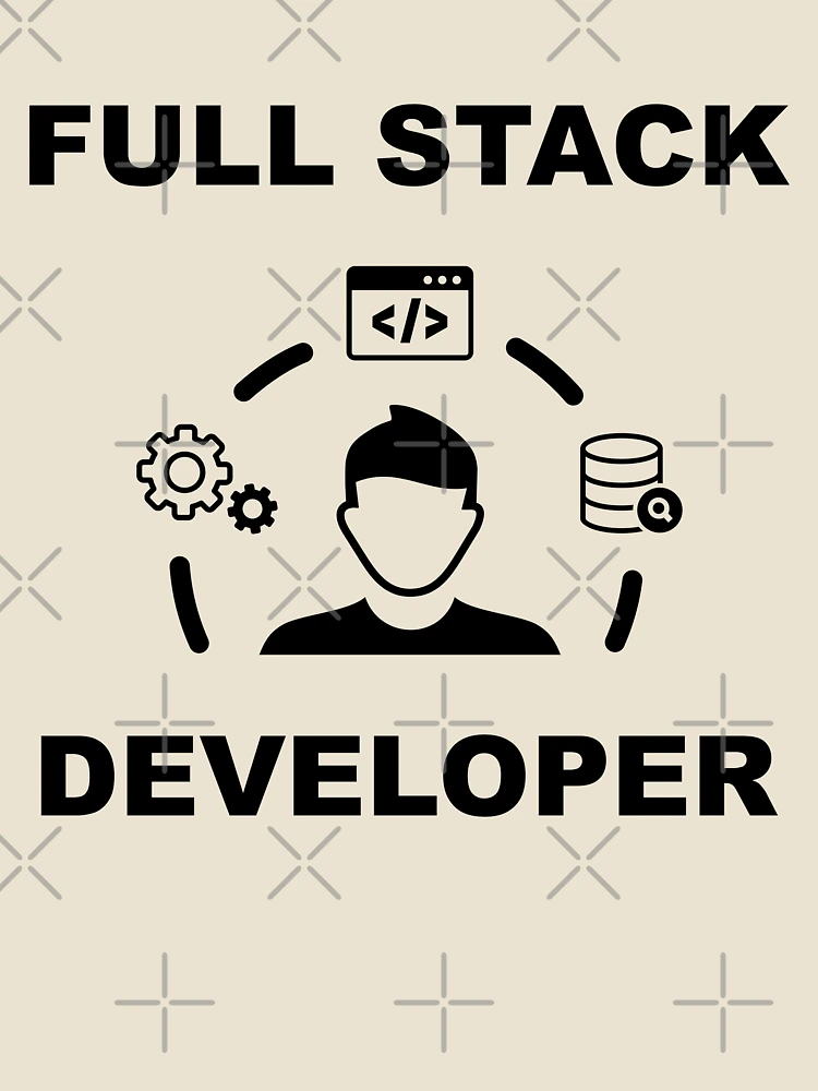 Thumbnail 4 of 4, Relaxed T-Shirt, Full Stack Developer, Software Engineer, Computer Science, Web, WWW, Programming Humor, HTML, White designed and sold by Max-Wear.