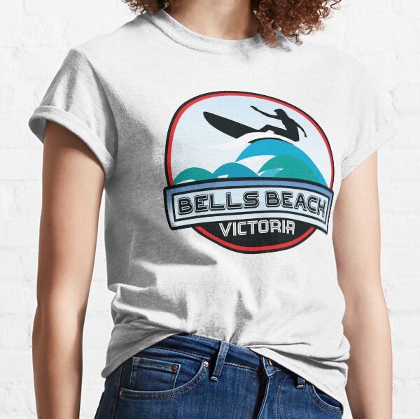 Surf Surfing BELLS BEACH VICTORIA AUSTRALIA Surf Surfer Surfboard Waves Ocean Beach Vacation Stickers Classic T-Shirt