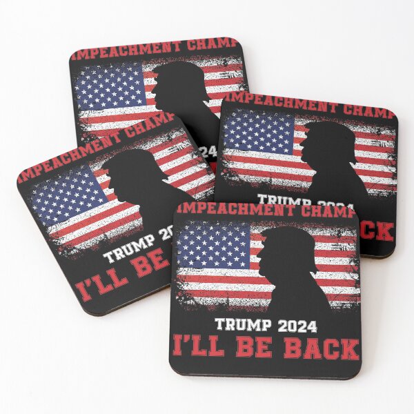 Item preview, Impeachment Champ I'll Be Back Trump American Flag designed and sold by BugattiDivo58.