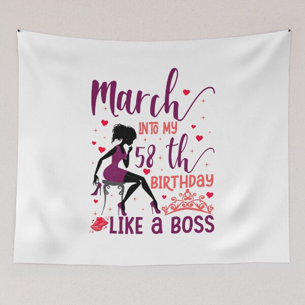 Item preview, March into my 58th birthday like a boss T-Shirt designed and sold by TshirtStoreBD24.