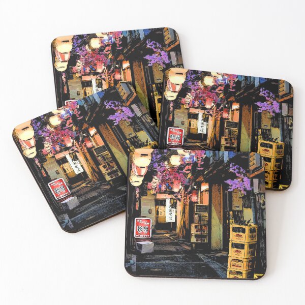 Item preview, Japan tokyo restaurant, Japanese restaurant at night, anime restaurant street, japanese urban landscape, japanese alley, best gift for japan lovers, designed and sold by shodark.
